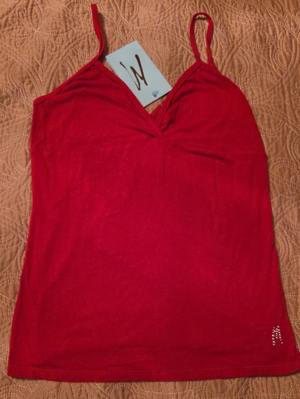 Marciano Red V-Neck Spaghetti Strap Cami